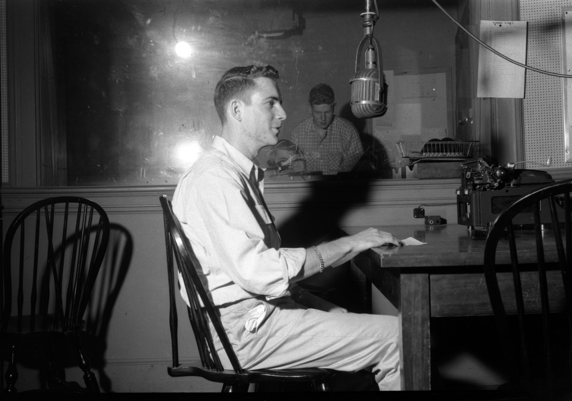 Student during a radio interview.